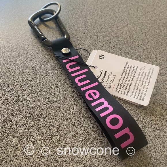 all hours lululemon keychain